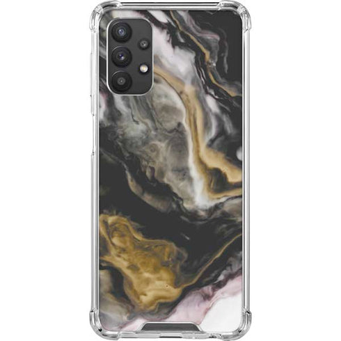 Gold Blush Marble Ink Galaxy A32 5G Clear Case