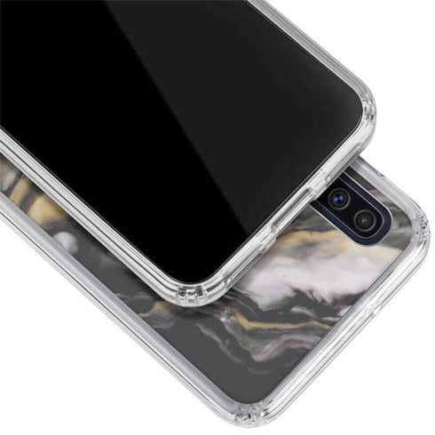 Gold Blush Marble Ink Galaxy A50 Clear Case