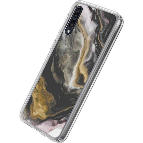Gold Blush Marble Ink Galaxy A50 Clear Case