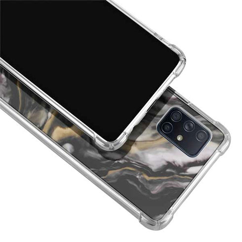 Gold Blush Marble Ink Galaxy A51 5G Clear Case