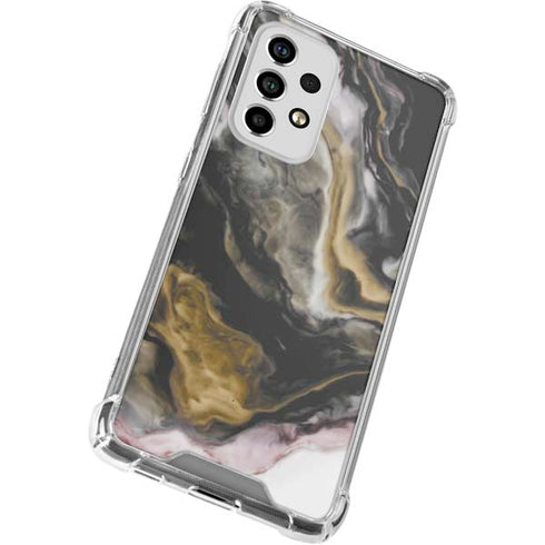 Gold Blush Marble Ink Galaxy A53 5G Clear Case