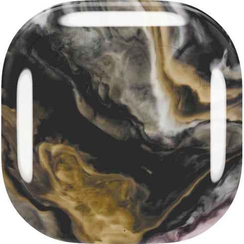 Gold Blush Marble Ink Galaxy Buds Live Skin