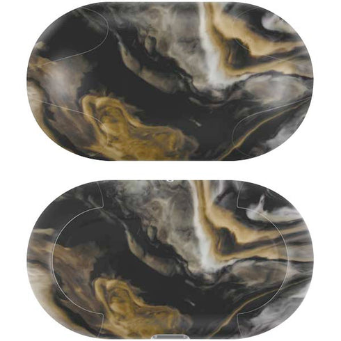 Gold Blush Marble Ink Galaxy Buds Plus Skin