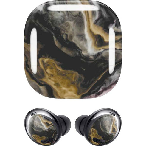 Gold Blush Marble Ink Galaxy Buds Pro Skin
