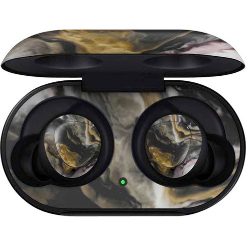 Gold Blush Marble Ink Galaxy Buds Skin