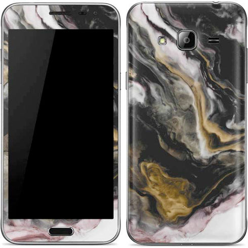 Gold Blush Marble Ink Galaxy J3 Skin