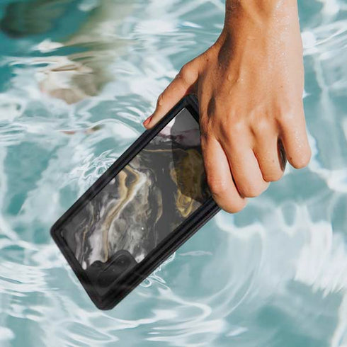 Gold Blush Marble Ink Galaxy Note 10 Waterproof Case