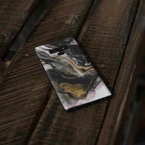 Gold Blush Marble Ink Galaxy Note 9 Skin