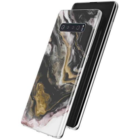 Gold Blush Marble Ink Galaxy S10 Skin