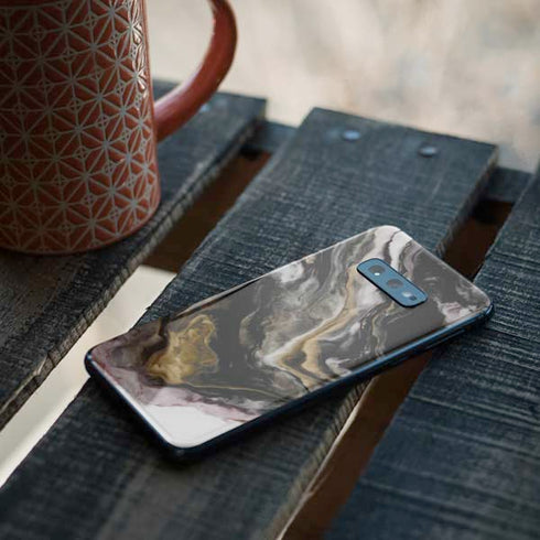 Gold Blush Marble Ink Galaxy S10e Skin