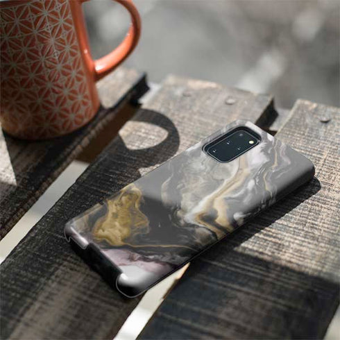 Gold Blush Marble Ink Galaxy S20 Plus Pro Case