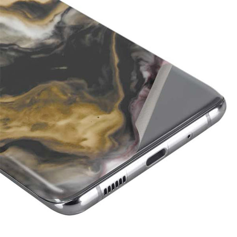 Gold Blush Marble Ink Galaxy S20 Skin