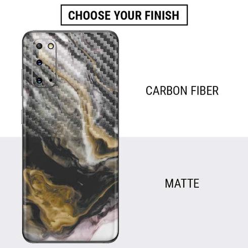 Gold Blush Marble Ink Galaxy S20 Skin