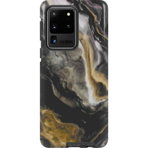 Gold Blush Marble Ink Galaxy S20 Ultra 5G Pro Case