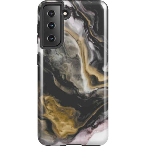 Gold Blush Marble Ink Galaxy S21 5G Pro Case