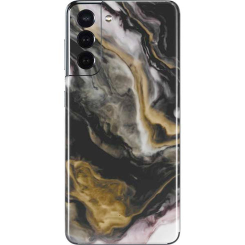 Gold Blush Marble Ink Galaxy S21 5G Skin