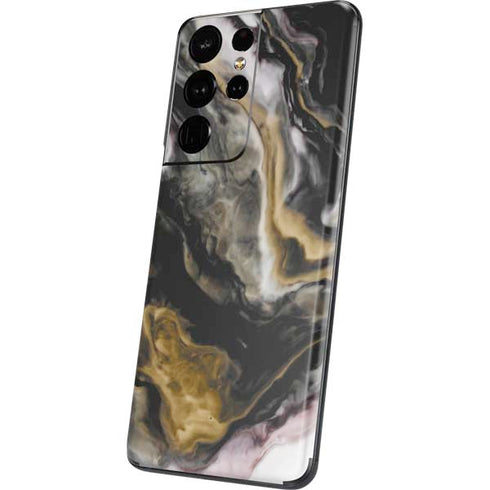 Gold Blush Marble Ink Galaxy S21 Ultra 5G Skin