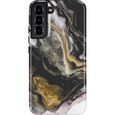 Gold Blush Marble Ink Galaxy S22 Plus Pro Case