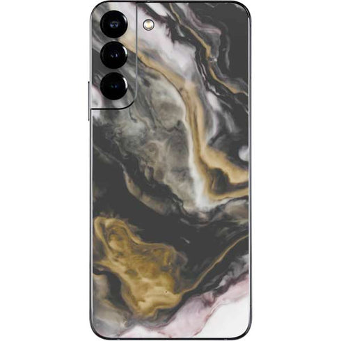 Gold Blush Marble Ink Galaxy S22 Plus Skin