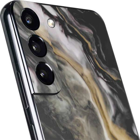 Gold Blush Marble Ink Galaxy S22 Plus Skin