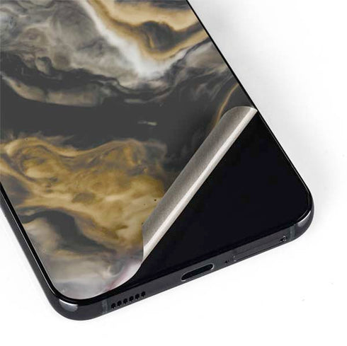 Gold Blush Marble Ink Galaxy S22 Plus Skin