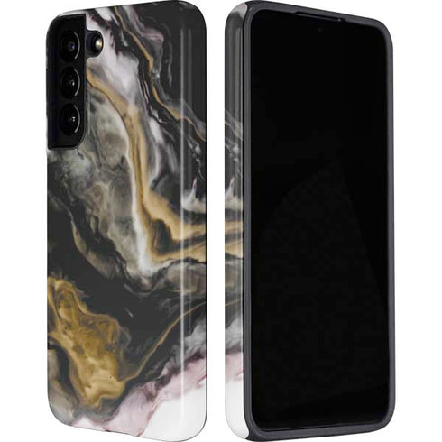 Gold Blush Marble Ink Galaxy S22 Pro Case