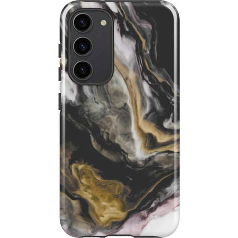 Gold Blush Marble Ink Galaxy S23 Plus Pro Case