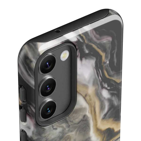 Gold Blush Marble Ink Galaxy S23 Plus Pro Case