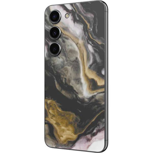 Gold Blush Marble Ink Galaxy S23 Skin