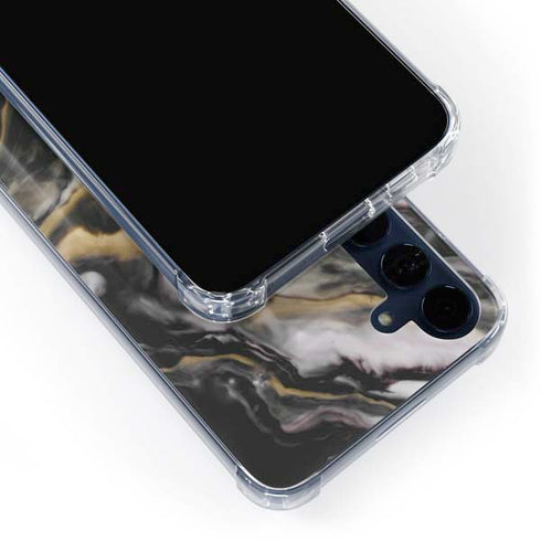 Gold Blush Marble Ink Galaxy S24 Clear Case