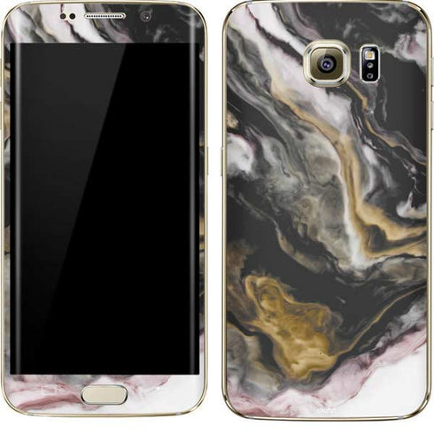 Gold Blush Marble Ink Galaxy S7 Edge Skin