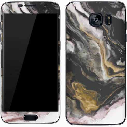 Gold Blush Marble Ink Galaxy S7 Skin