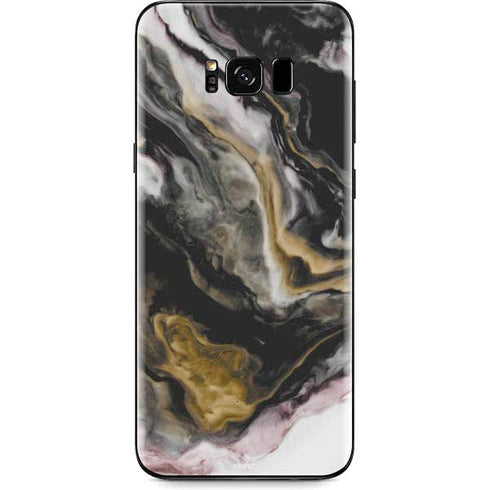 Gold Blush Marble Ink Galaxy S8 Plus Skin