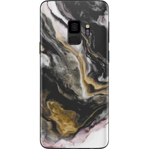 Gold Blush Marble Ink Galaxy S9 Skin