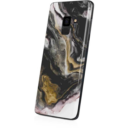 Gold Blush Marble Ink Galaxy S9 Skin