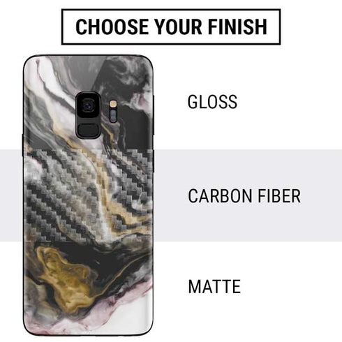 Gold Blush Marble Ink Galaxy S9 Skin