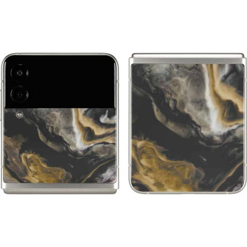 Gold Blush Marble Ink Galaxy Z Flip3 5G Skin