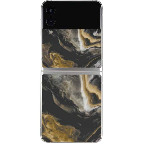 Gold Blush Marble Ink Galaxy Z Flip3 5G Skin