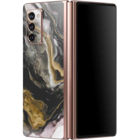 Gold Blush Marble Ink Galaxy Z Fold2 5G Skin