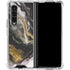 Gold Blush Marble Ink Galaxy Z Fold4 5G Clear Case