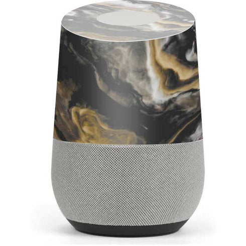 Gold Blush Marble Ink Google Home Skin