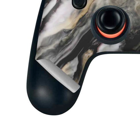 Gold Blush Marble Ink Google Stadia Controller Skin