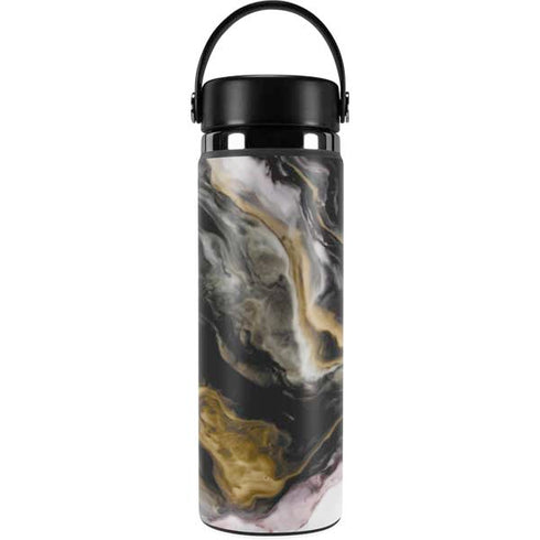 Gold Blush Marble Ink Hydro Flask 20oz Wide Mouth Skin