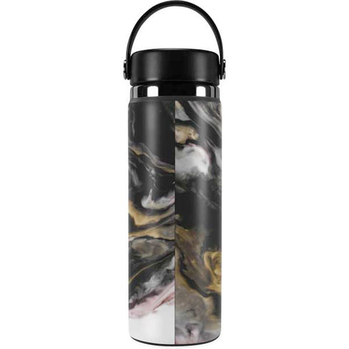 Gold Blush Marble Ink Hydro Flask 20oz Wide Mouth Skin