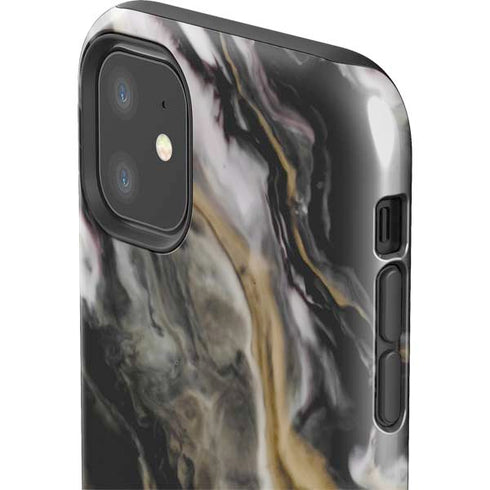 Gold Blush Marble Ink iPhone 11 Impact Case