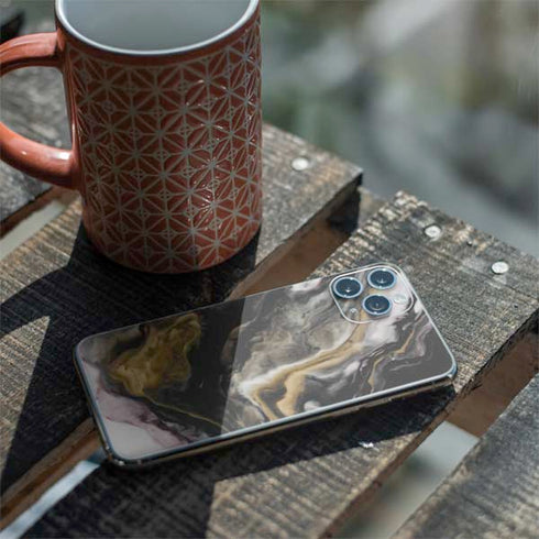 Gold Blush Marble Ink iPhone 11 Pro Skin