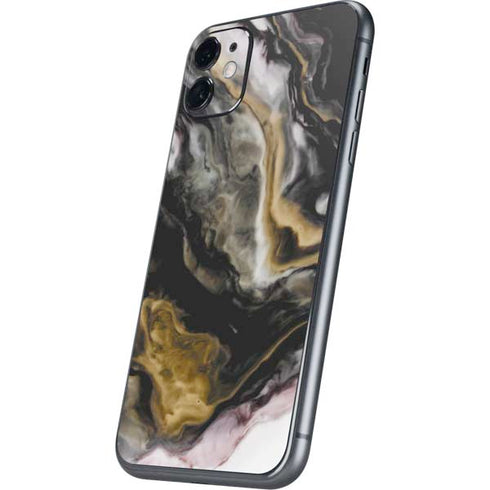 Gold Blush Marble Ink iPhone 11 Skin