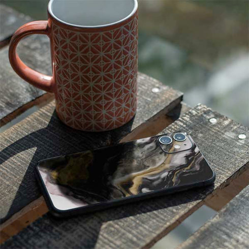 Gold Blush Marble Ink iPhone 11 Skin