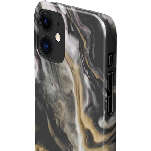Gold Blush Marble Ink iPhone 12 Mini Lite Case