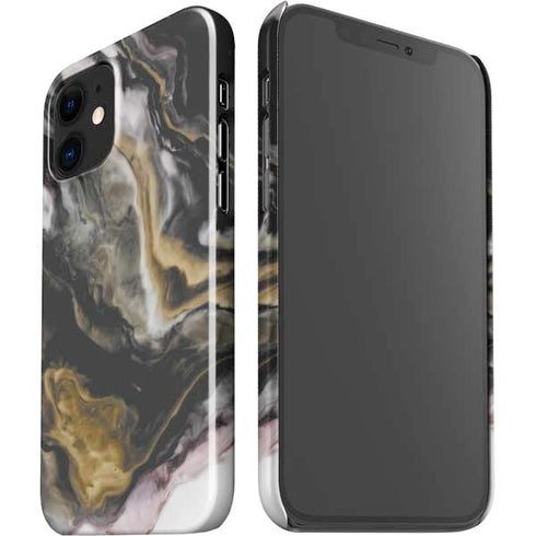 Gold Blush Marble Ink iPhone 12 Mini Lite Case